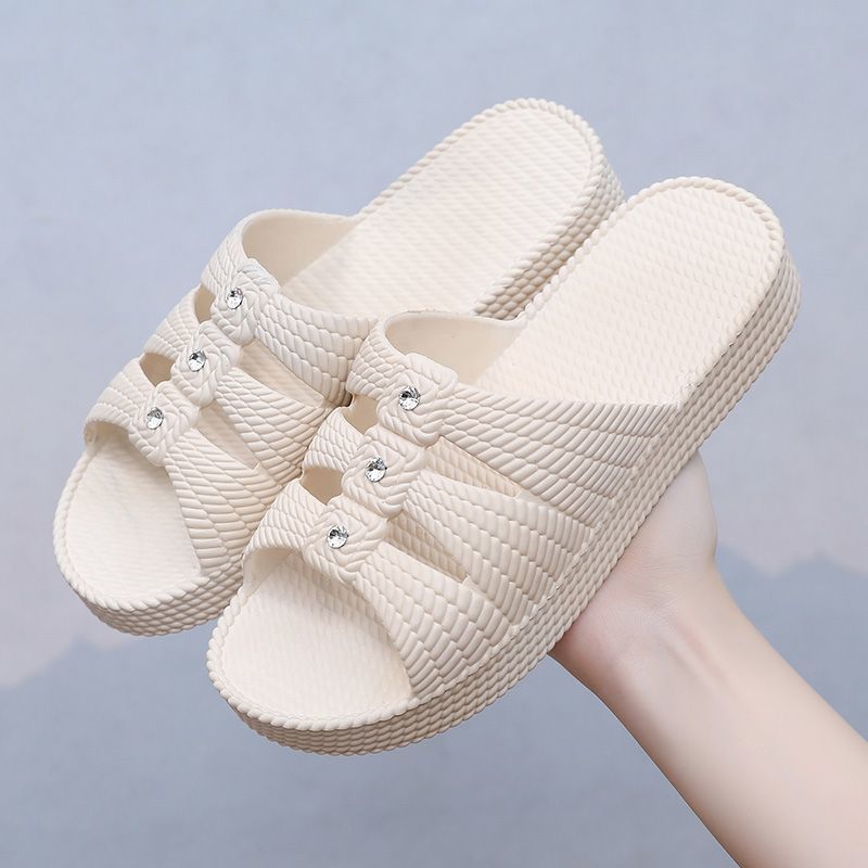 SS-10 여성용 여름 슬리퍼, 미끄럼 방지 두꺼운 밑창, 새로운 내마모성 데일리 소프트 밑창, 부드럽고 편안한 샌들