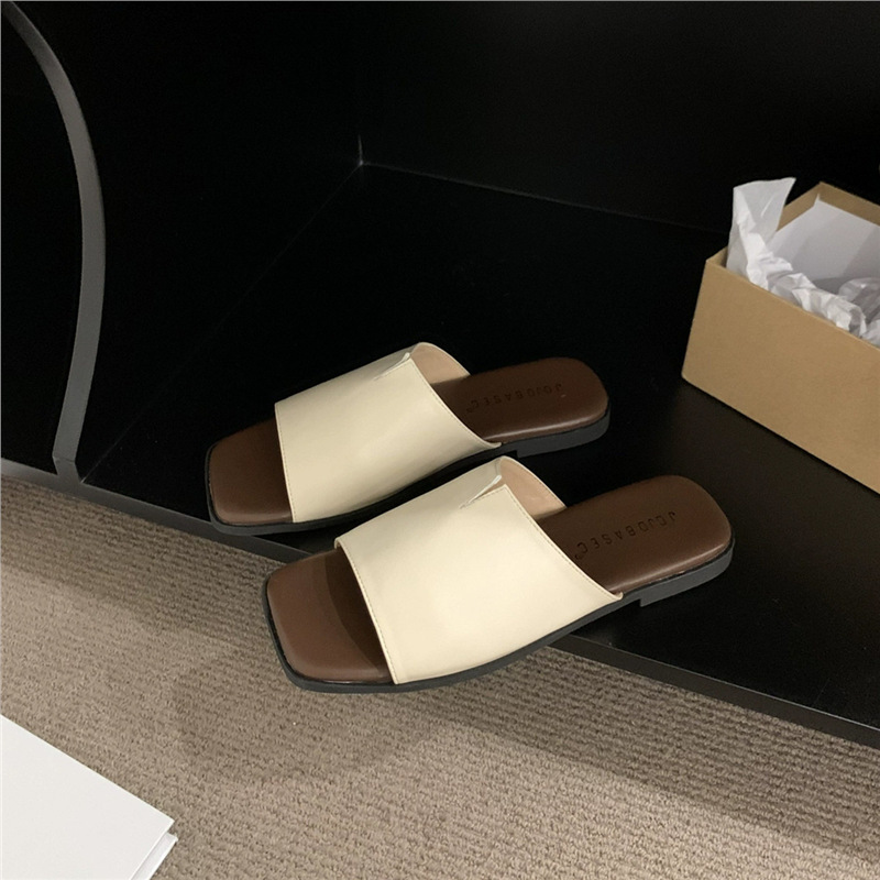 SS-28 여름 나들이용 여성용 슬리퍼, 새로운 프랑스 요정 해변 소프트 플랫 샌들