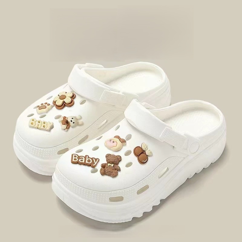 SS-55 여성용 홀 슈즈 여름 아웃도어 귀여운 캐릭터 미끄럼 방지 비치 샌들