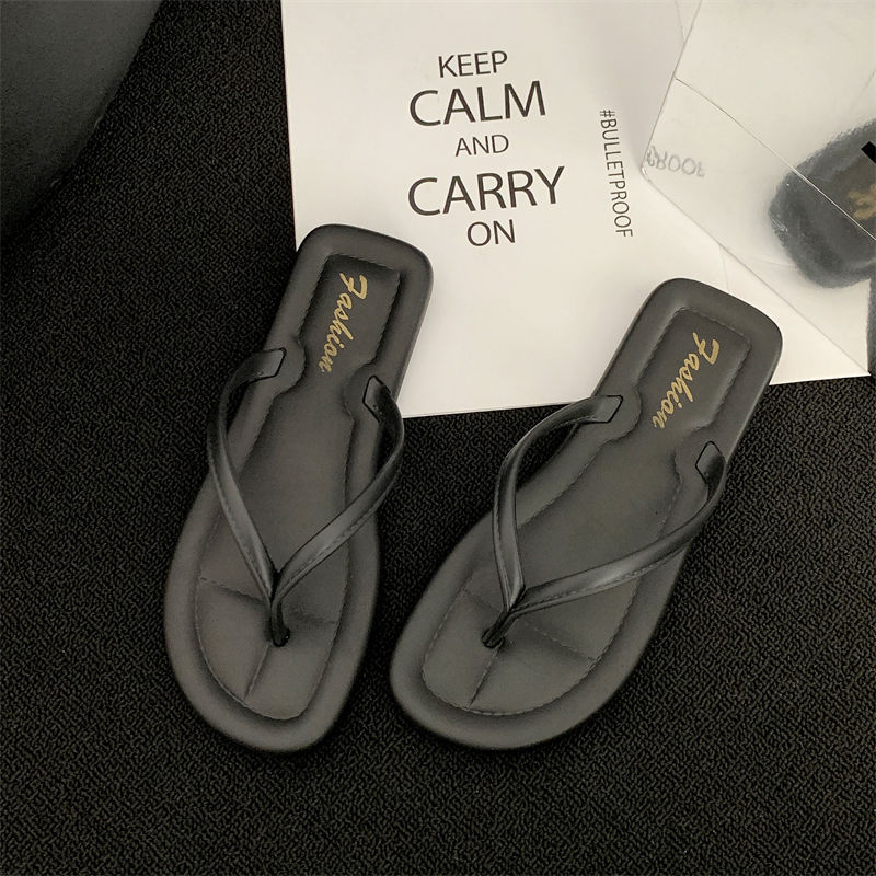 SS-47 2025년 여름 신상품 여성용 미끄럼 방지 플랫솔 비치 샌들